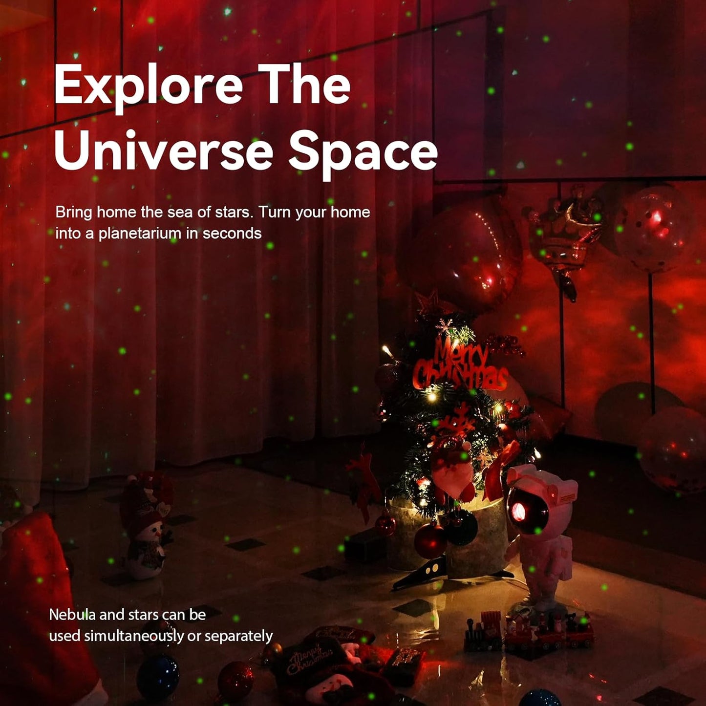 Star Projector Galaxy Night Light - Astronaut Space Projector, Starry Nebula Ceiling LED Lamp with Timer and Remote, Kids Room Decor Aesthetic, for Christmas & Birthdays